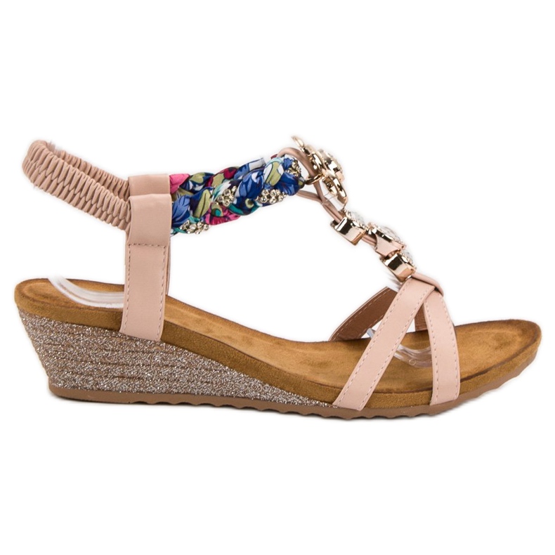 SHELOVET Sandales avec ornements rose