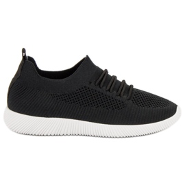 SHELOVET Chaussures de sport à enfiler le noir