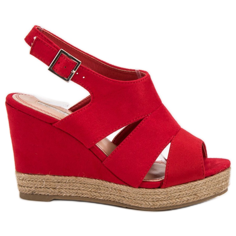 Best Shoes Espadrilles Sandales Rouges