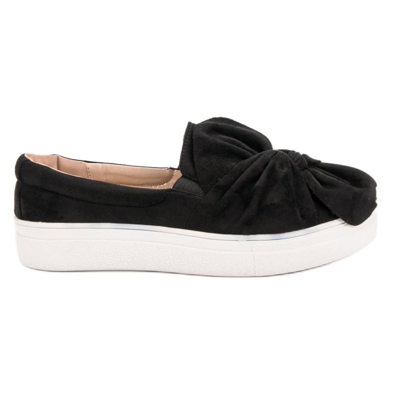 Slipons en daim avec nœud VICES le noir