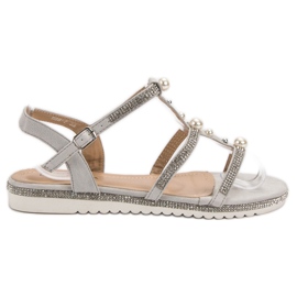 GUAPISSIMA Sandales Avec Perles gris