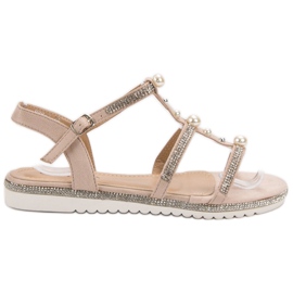 GUAPISSIMA Sandales Avec Perles rose