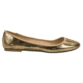 SHELOVET Ballerine dorée d'or