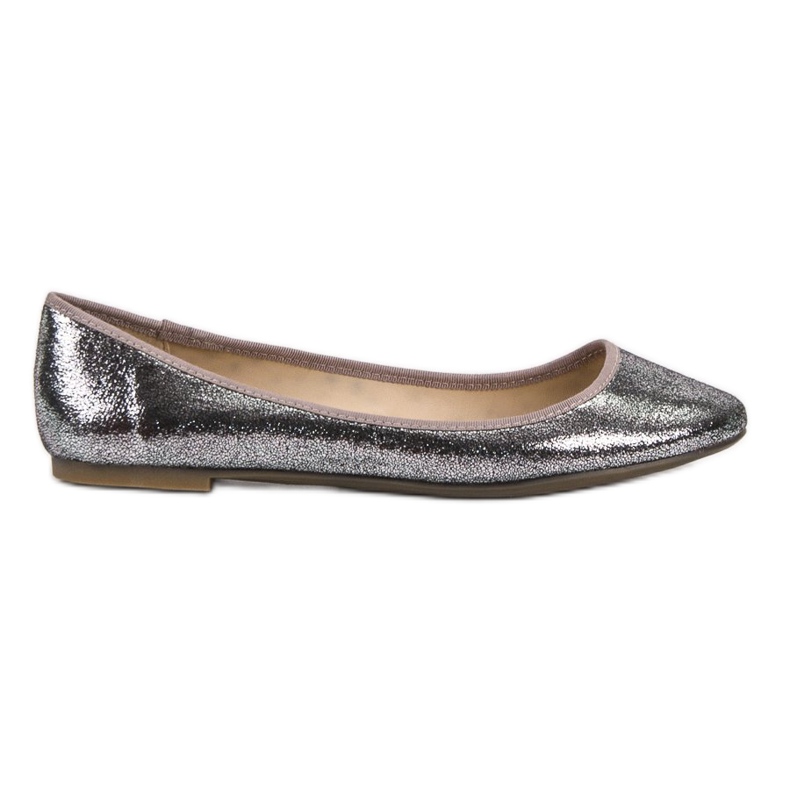 SHELOVET Ballerines en argent gris