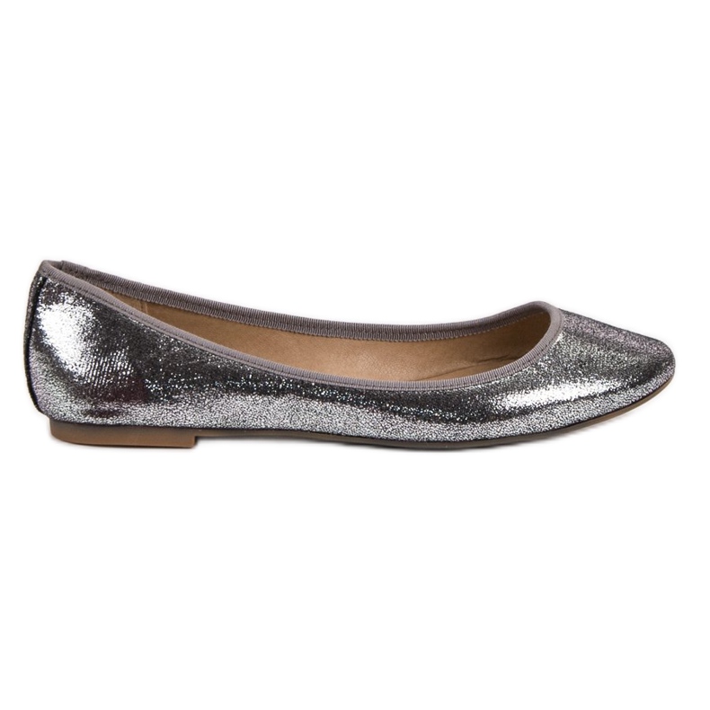 SHELOVET Ballerines brillantes gris