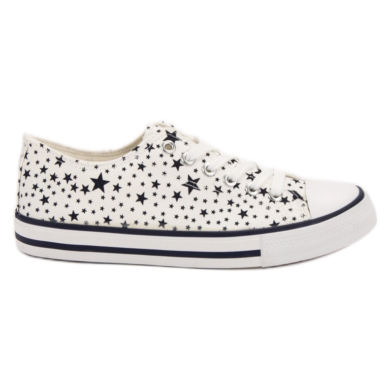 J. Star Baskets beiges à étoiles blanche le noir