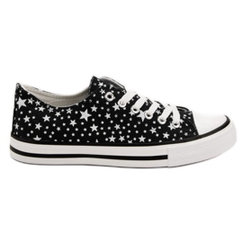 J. Star Baskets noires à étoiles le noir
