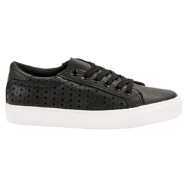 J. Star Baskets noires ajourées le noir