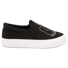 J. Star Slipons Avec Strass noir