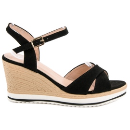 Anesia Paris Sandales noires à la mode