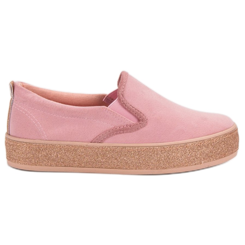SHELOVET Slipons à semelle pailletée rose SHELOVET Slipons à semelle pailletée rose
