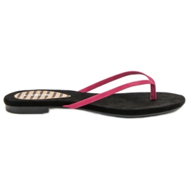 SHELOVET Des tongs classiques noir rose