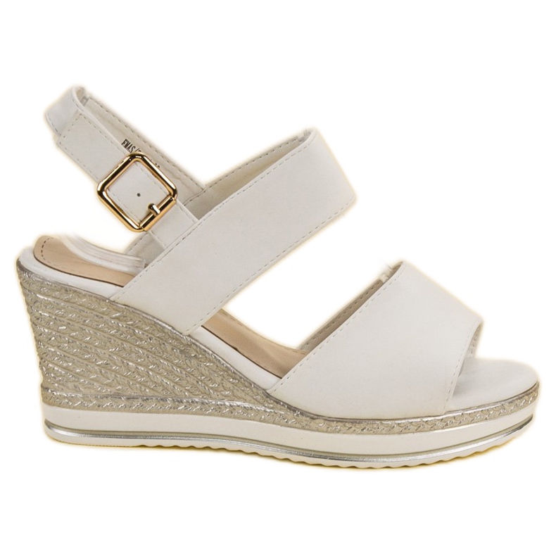 SHELOVET Sandales blanches claires