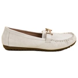 Top Shoes Mocassins blancs femme