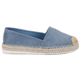 SHELOVET Espadrilles en daim bleu
