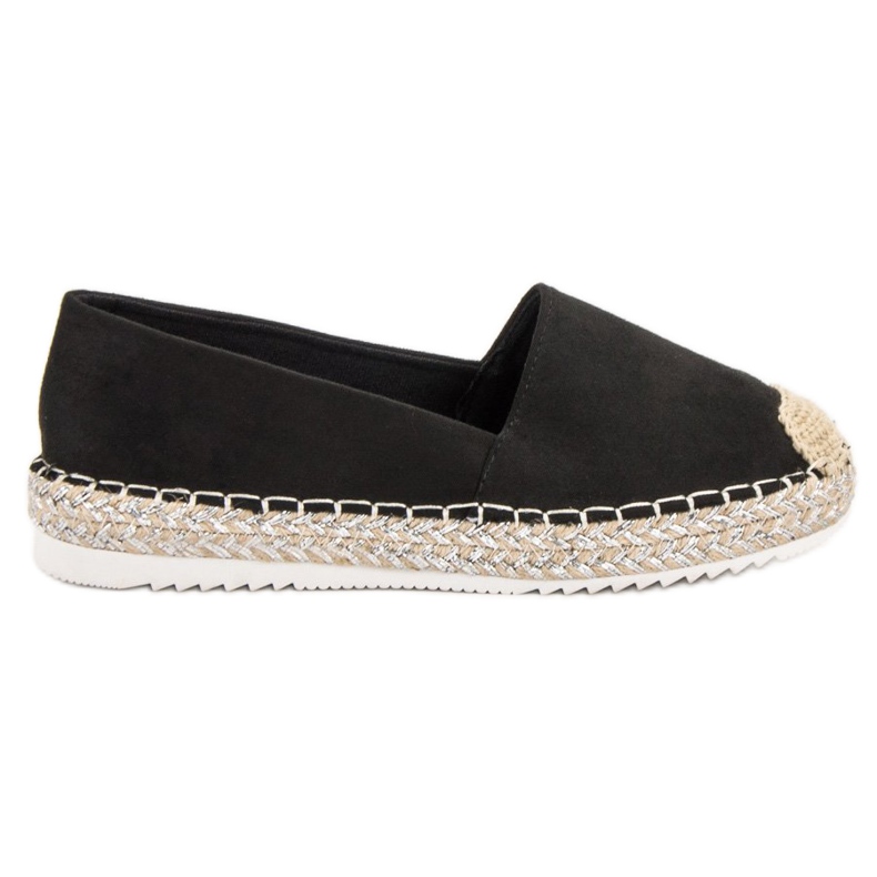 SHELOVET Espadrilles en daim le noir