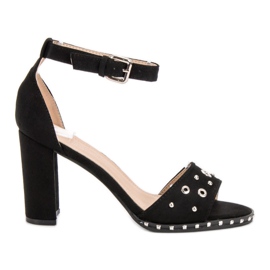 SHELOVET Sandales Avec Strass noir