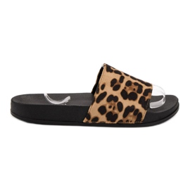 Queen Vivi Pantoufles confortables en daim brun