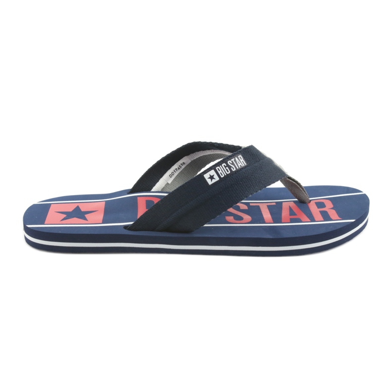 Chaussons homme Big Star 174658 bleu marine blanche rouge Chaussons homme Big Star 174658 bleu marine blanche rouge
