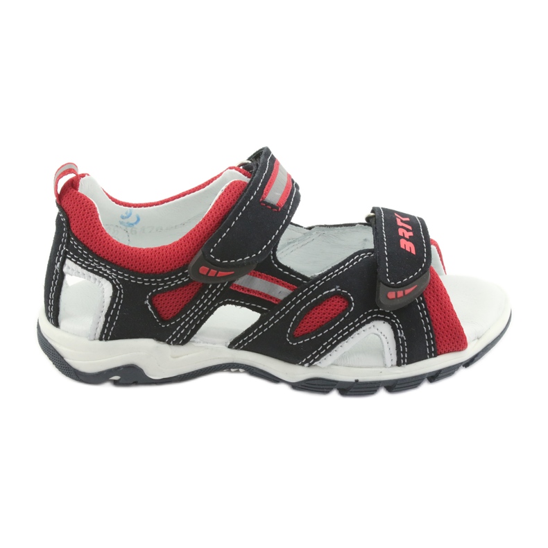 Bartek Sandales en cuir garçons rzepa19176 marine-rouge bleu Bartek Sandales en cuir garçons rzepa19176 marine-rouge bleu