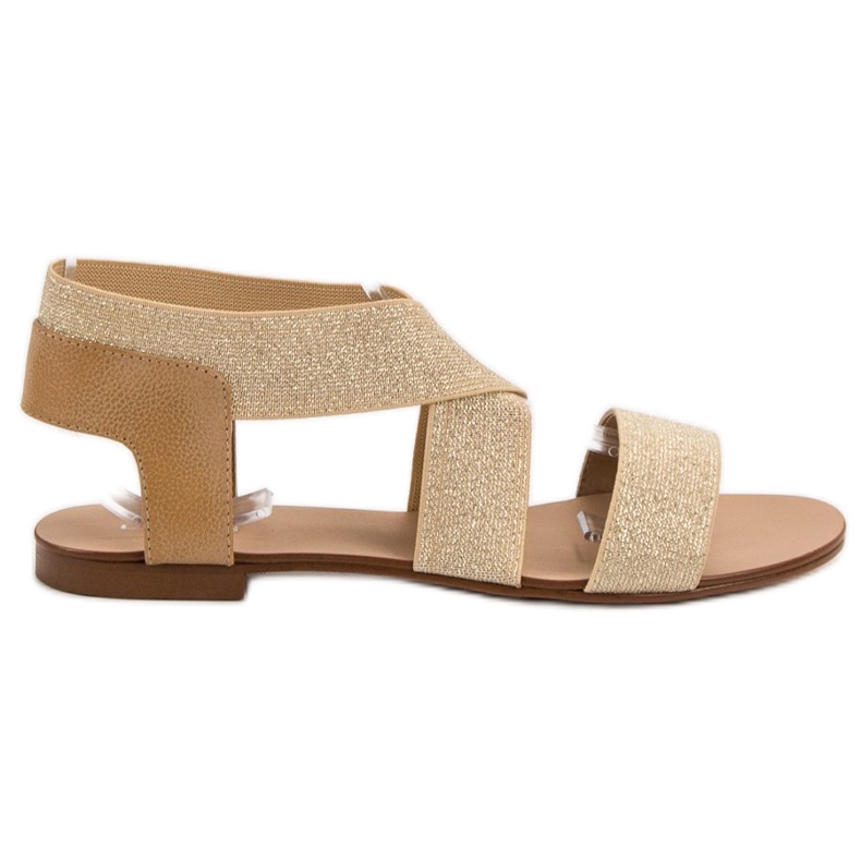 SHELOVET Sandales plates élégantes brun