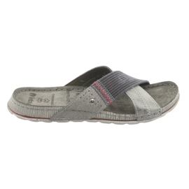 Chaussons gris Inblu GG009 pour hommes gris noir