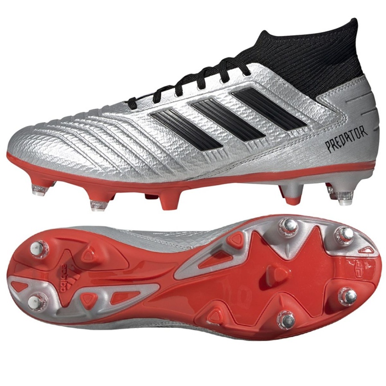 Chaussures de foot Adidas Predator 19.3 Sg M F99992 multicolore argent
