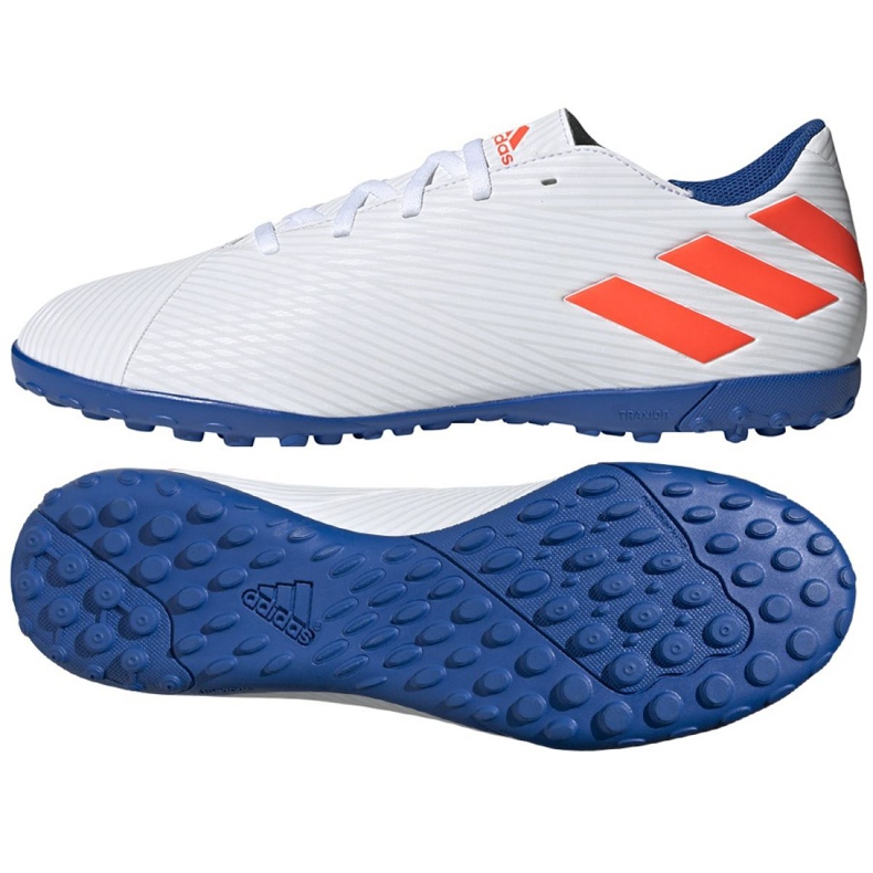 Chaussures de football Adidas Nemeziz Messi 19.4 Tf M F34549 multicolore blanche Chaussures de football Adidas Nemeziz Messi 19.4 Tf M F34549 multicolore blanche