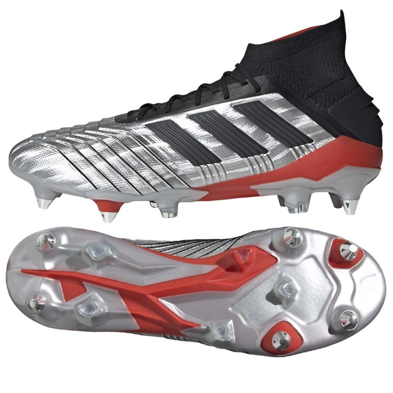 Chaussures de foot Adidas Predator 19.1 Sg M F99986 multicolore argent Chaussures de foot Adidas Predator 19.1 Sg M F99986 multicolore argent