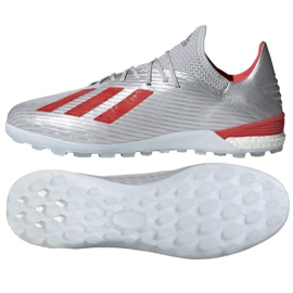 Chaussures de foot Adidas X 19.1 Tf M G25752 multicolore argent