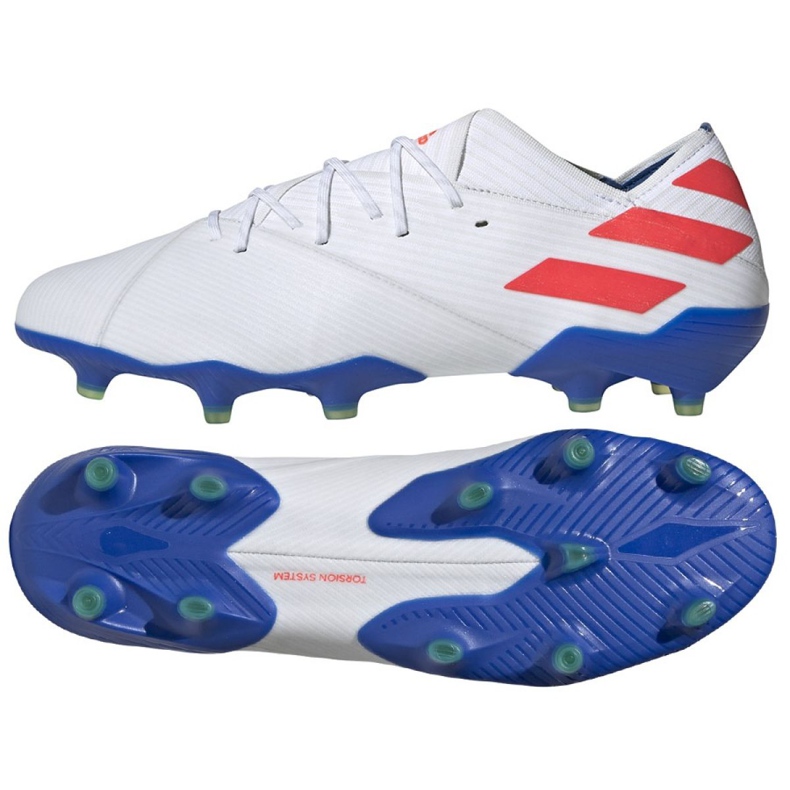 Chaussures de football Adidas Nemeziz Messi 19.1 Fg M F34402 blanche blanche