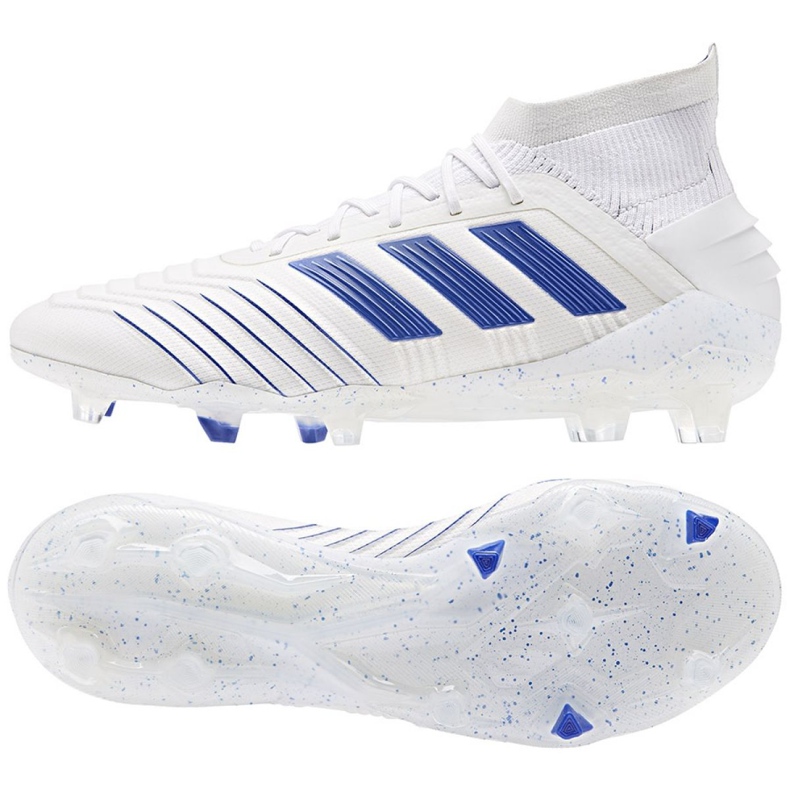 Chaussures de foot Adidas Predator 19.1 Fg M BC0550 blanche blanche Chaussures de foot Adidas Predator 19.1 Fg M BC0550 blanche blanche