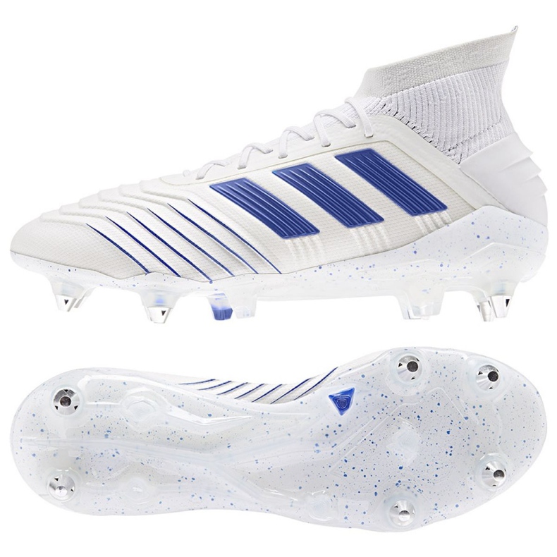 Chaussures de foot Adidas Predator 19.1 Sg M D98055 blanche blanche Chaussures de foot Adidas Predator 19.1 Sg M D98055 blanche blanche