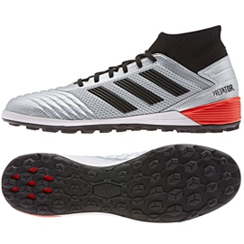 Chaussures de foot Adidas Predator 19.3 Tf M F35629 gris argent