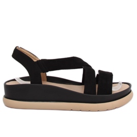 Sandales noires pour femmes G-199 Noir le noir