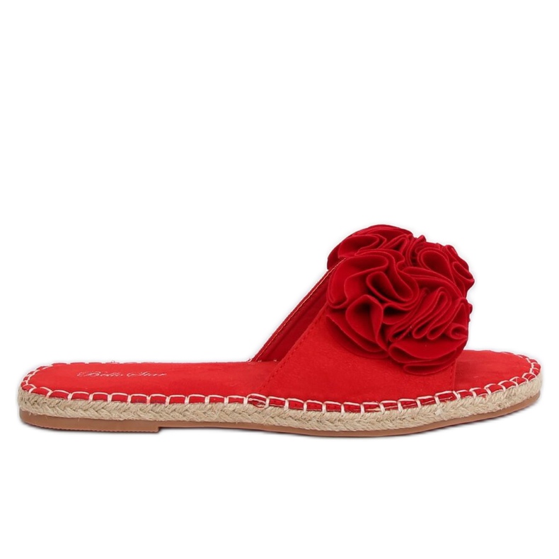 Pantoufles rouges pour femmes L2777 Rouge