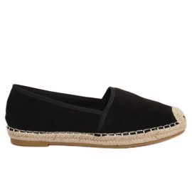 Espadrilles noires pour femmes 4855 Noir le noir