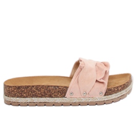 Chaussons espadrilles roses BJS-002 Rose Chaussons espadrilles roses BJS-002 Rose