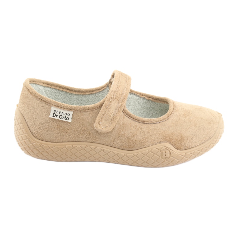 Dr.Rorto Befado Women's Ballerinas Pu- Young 197D004 BEIGE Velcro Silber Insert