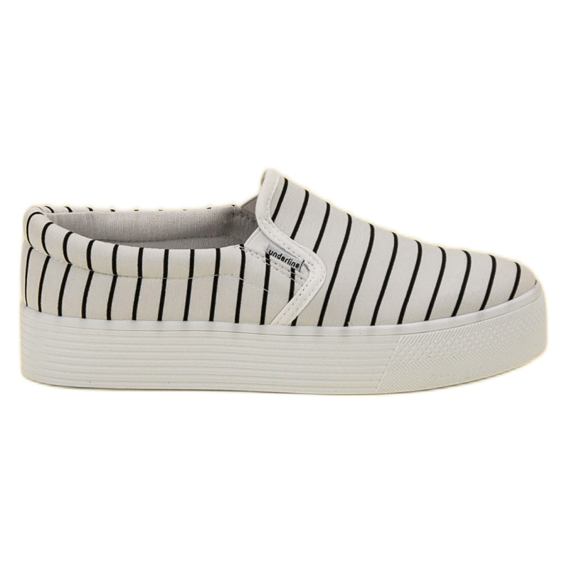 SHELOVET Slipons à rayures blanches