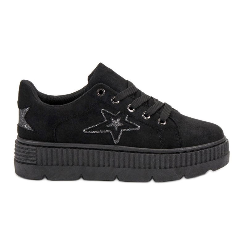 SHELOVET Creepers en daim le noir