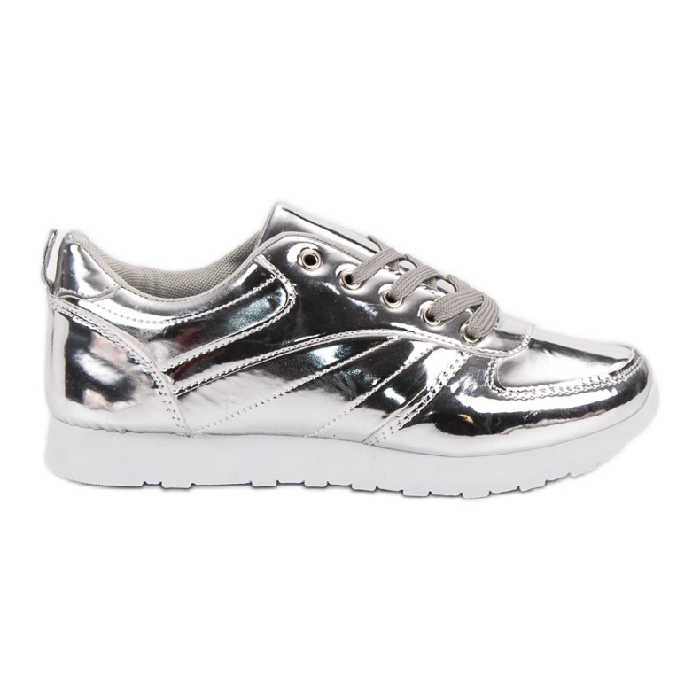 SHELOVET Chaussures de sport laquées gris SHELOVET Chaussures de sport laquées gris