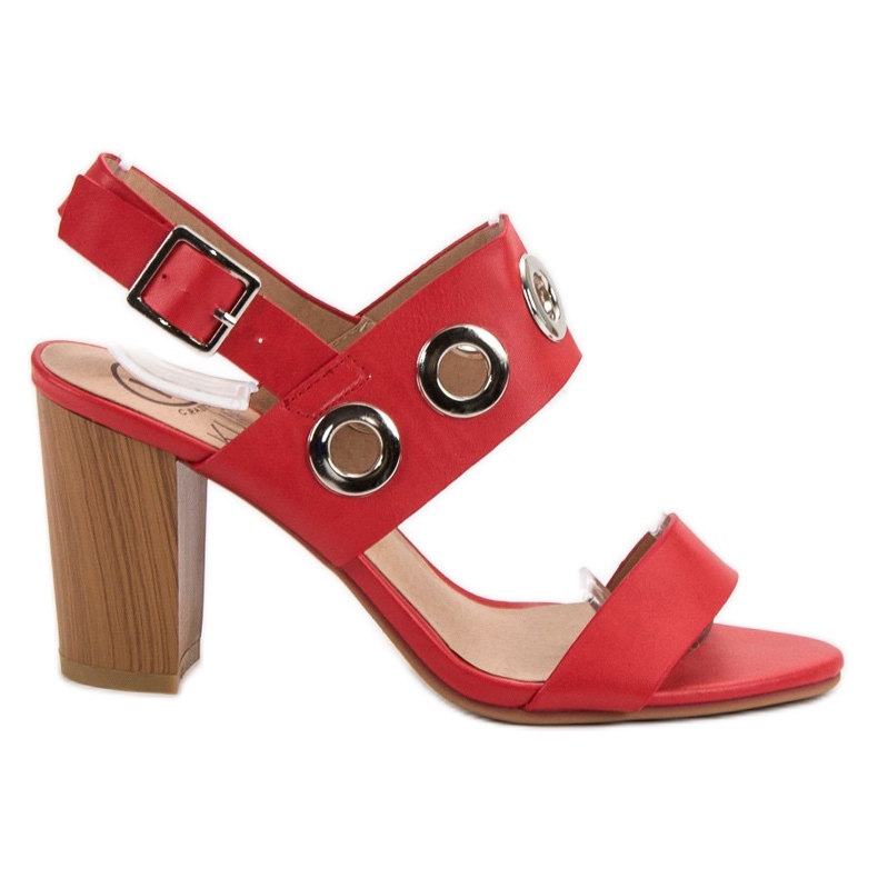 Kylie Sandales à talons hauts rouges
