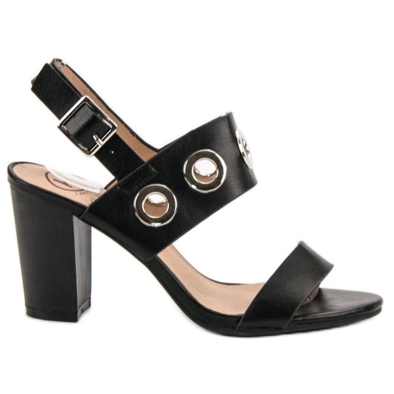 Kylie Sandales noires à talons le noir