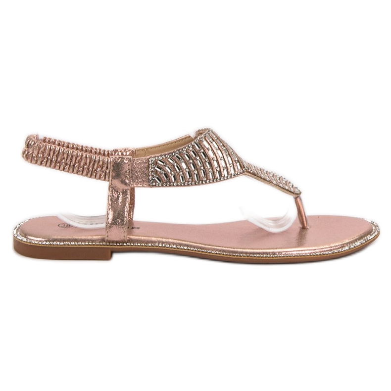 Nio Nio Sandales à enfiler avec zircone cubique rose