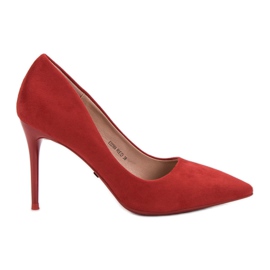 Jumex Talons en daim rouge
