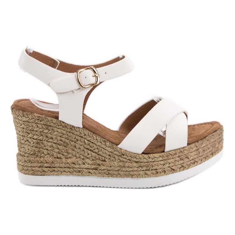 JESSY ROSS Sandales en daim blanches