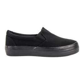 SHELOVET Slipons décontractés le noir