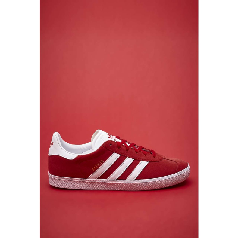 Adidas Gazelle J 543 Scarlet Footwear Or Blanc Métallisé rouge