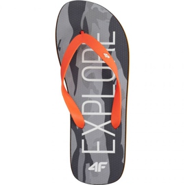 Chaussons 4f M H4L19-KLM001 20S noir profond / orange multicolore